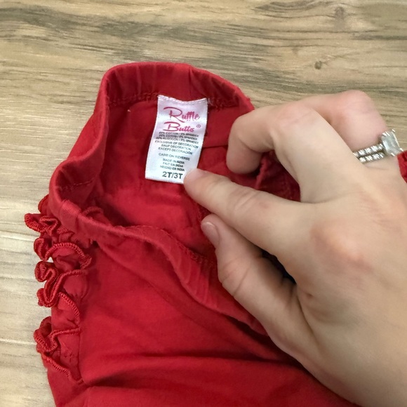 Ruffle Butts Cherry Ruffle Leggings - Picture 2 of 2